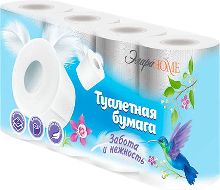 Туалетная бумага Элара Home 2 слоя 8 рулонов