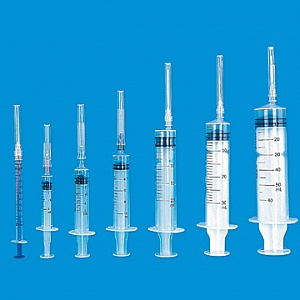 Шприц трёхкомпонентный медицинский одноразовый инсулин/туберкулин 1мл с иглой 0,4х12мм (G27), КНР
