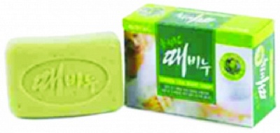 Clio туалетное мыло-скраб с  экстрактом зеленого чая и с дробленой виноградной косточкой  100г